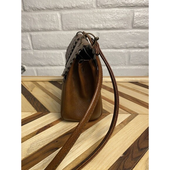 Vintage Leather crossbody Satchel Bag Boho Purse - Picture 8 of 11